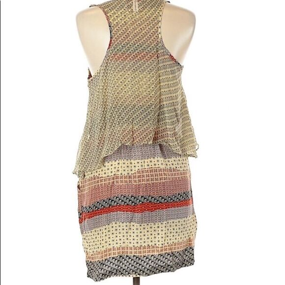Gypsy 05 Multi Print Silk Racer Back Mini Dress Sz M - Picture 3 of 9
